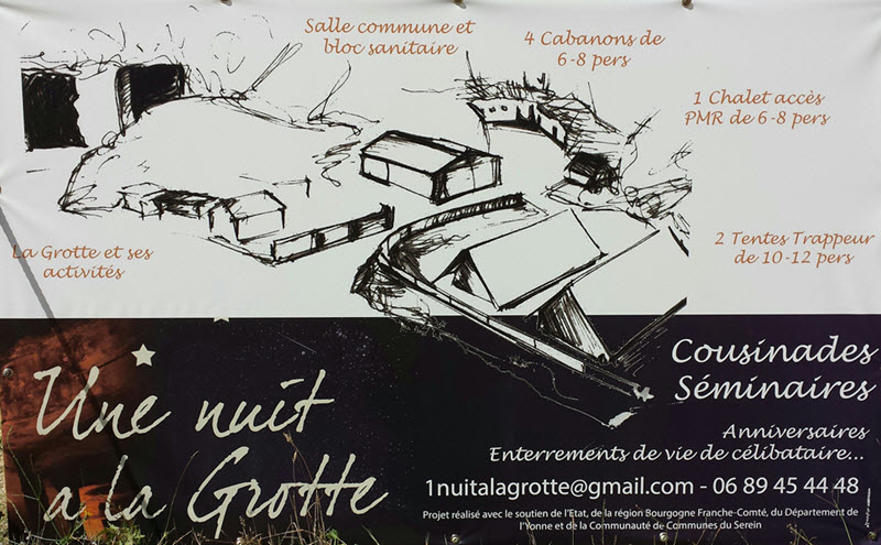 La Grotte de Champ Retard : Hébergement chalet & tente trappeur à Avallon en Bourgogne dans l'Yonne (89)